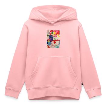 KidsArt - Villa Kunterbunt - Sweat Premium à capuche enfant bio - rose - Devant - AI Model Kid Female (0cm)