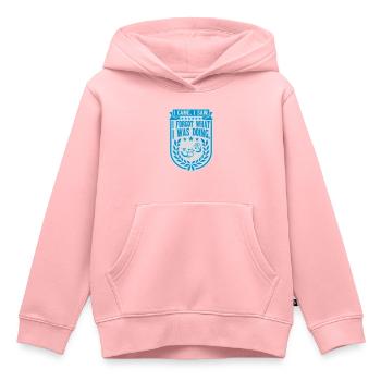Je suis venu voir oublier - Sweat Premium à capuche enfant bio - rose - Devant - AI Model Kid Female (0cm)