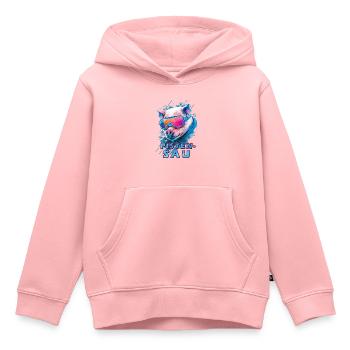 Pistensau mit Skibrille - Kinder Premium Organic Hoodie - Rosa - Vorne - AI Model Kid Female (0cm)