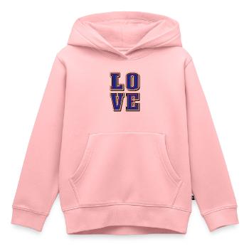 Love Blue love. Amore - Valentine's Day - Kids Premium Organic Hoodie - rose - Front - AI Model Kid Female (0cm)