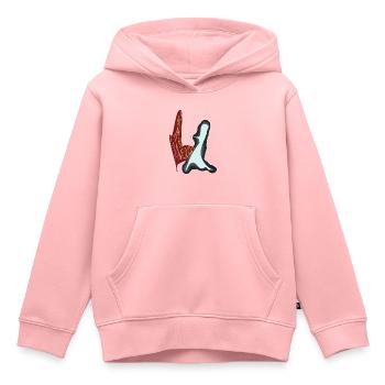 Le compagnon - Sweat Premium à capuche enfant bio - rose - Devant - AI Model Kid Female (0cm)