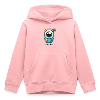 Der mobile Fotograf - Kinder Premium Organic Hoodie - Rosa - Vorne - AI Model Kid Female (0cm)