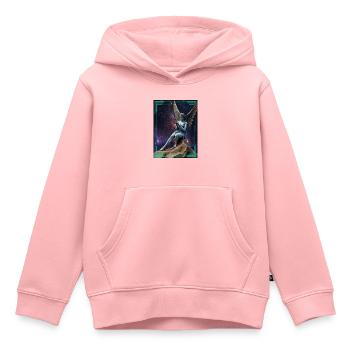 Schutzengel 2.0 - Kinder Premium Organic Hoodie - Rosa - Vorne - AI Model Kid Female (0cm)
