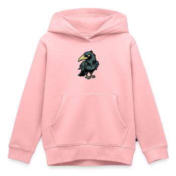Raven Comic Animal - Kids Premium Organic Hoodie - rose - Front - AI Model Kid Female (0cm)