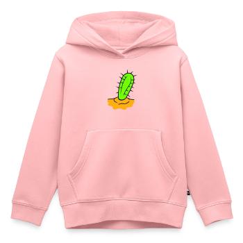 Cactus Plante Épineux Épineux Déserts Cactus - Sweat Premium à capuche enfant bio - rose - Devant - AI Model Kid Female (0cm)