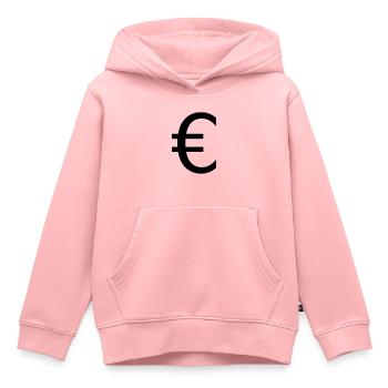 Euro - Sweat Premium à capuche enfant bio - rose - Devant - AI Model Kid Female (0cm)