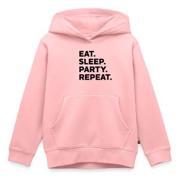 EAT SLEEP PARTY REPEAT Party Monster Gift Celebration - Kids Premium Organic Hoodie - rose - Front - AI Model Kid Female (0cm)