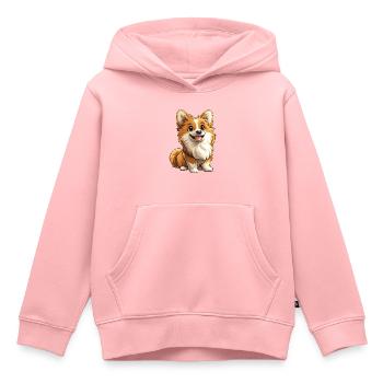 Hund niedlicher Zwergspitz - Kinder Premium Organic Hoodie - Rosa - Vorne - AI Model Kid Female (0cm)