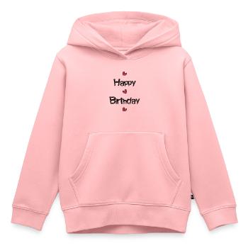 ALLES GUTE ZUM GEBURTSTAG. ALLES GUTE ZUM GEBURTSTAG. JAHRESTAG. - Kinder Premium Organic Hoodie - Rosa - Vorne - AI Model Kid Female (0cm)