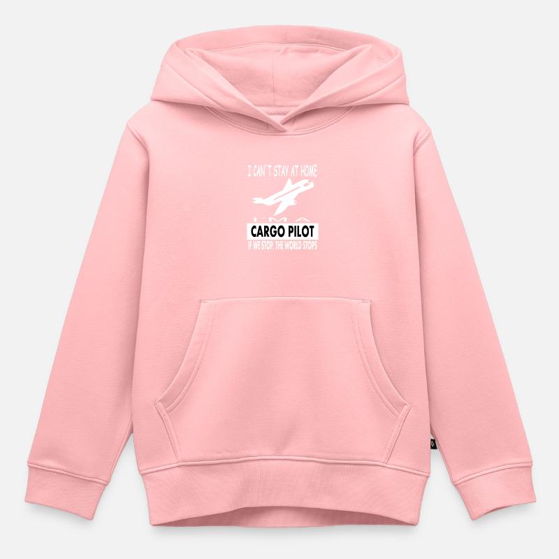 Ich bin Cargopilot Spruch stolzer Pilot Geschenk - Kinder Premium Organic Hoodie - Rosa