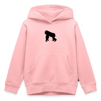 gorilla - Sweat Premium à capuche enfant bio - rose - Devant - AI Model Kid Female (0cm)