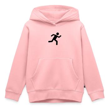 Laufen - Läufer - Kinder Premium Organic Hoodie - Rosa - Vorne - AI Model Kid Female (0cm)