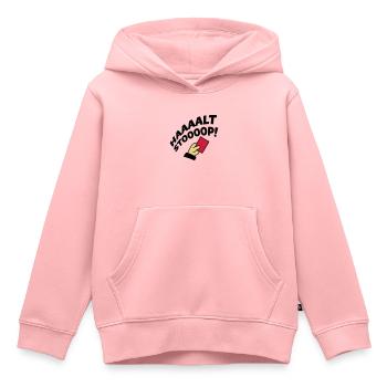 rote karte stop - Kinder Premium Organic Hoodie - Rosa - Vorne - AI Model Kid Female (0cm)