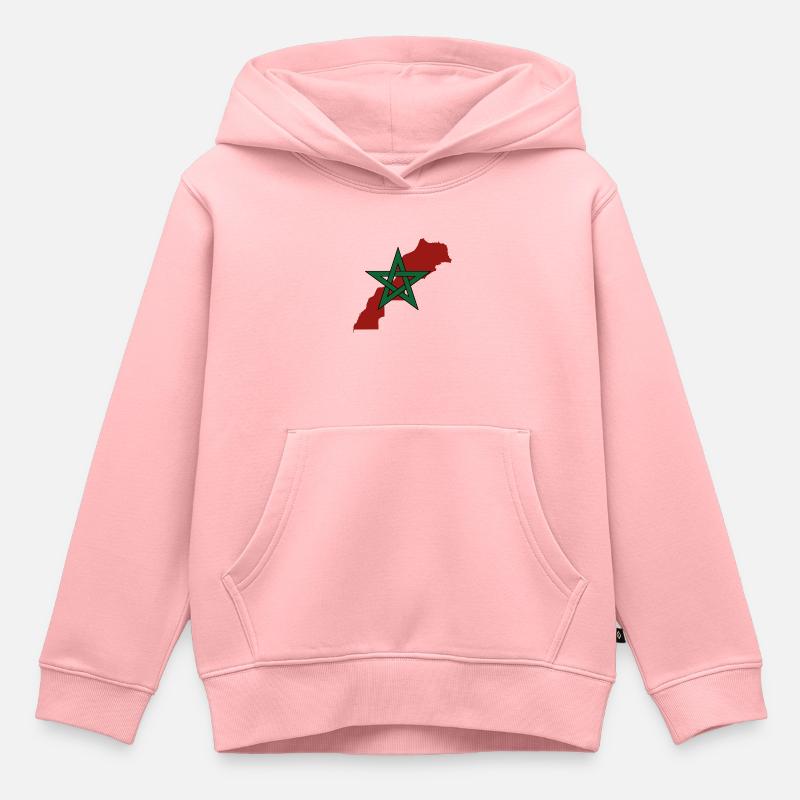 maroc - Sweat Premium à capuche enfant bio - rose
