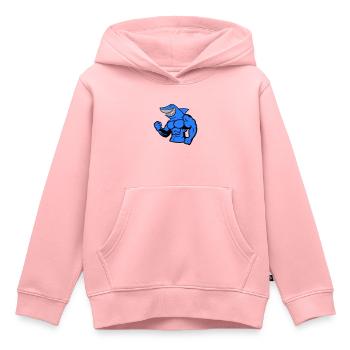 Strong Shark - Kinder Premium Organic Hoodie - Rosa - Vorne - AI Model Kid Female (0cm)