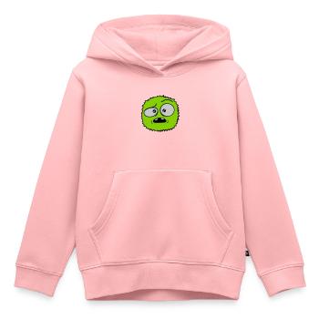 Visage sceptique de monstre poilu - Sweat Premium à capuche enfant bio - rose - Devant - AI Model Kid Female (0cm)