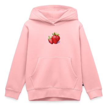 erdbeere - Kinder Premium Organic Hoodie - Rosa - Vorne - AI Model Kid Female (0cm)