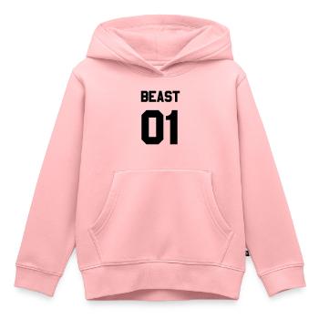 Beast 01 - Kinder Premium Organic Hoodie - Rosa - Vorne - AI Model Kid Female (0cm)