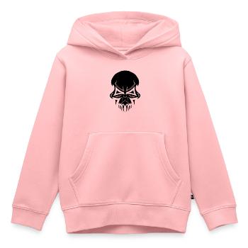 Skull - Sweat Premium à capuche enfant bio - rose - Devant - AI Model Kid Female (0cm)