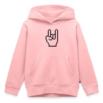 Handzeichen Cursor Rock - Kinder Premium Organic Hoodie - Rosa - Vorne - AI Model Kid Female (0cm)