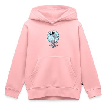 Musikalischer Wolf - Kinder Premium Organic Hoodie - Rosa - Vorne - AI Model Kid Female (0cm)