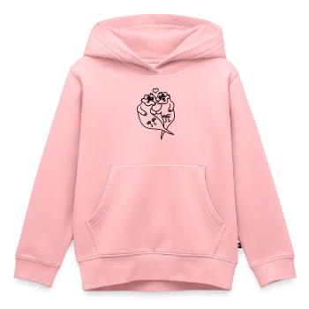 Otters in love - Kids Premium Organic Hoodie - rose - Front - AI Model Kid Female (0cm)