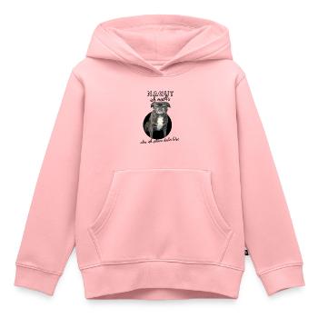 Nagut ich machs aber ich schaue dabei böse-black - Kinder Premium Organic Hoodie - Rosa - Vorne - AI Model Kid Female (0cm)