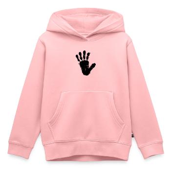 Monkey Primates Track Track Handprint - Kids Premium Organic Hoodie - rose - Front - AI Model Kid Female (0cm)