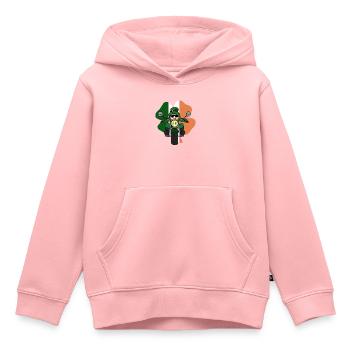 Leprechaun-Motorrad - Kinder Premium Organic Hoodie - Rosa - Vorne - AI Model Kid Female (0cm)