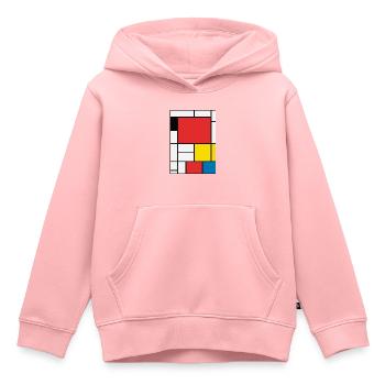 Abstrakte Malerei - Kinder Premium Organic Hoodie - Rosa - Vorne - AI Model Kid Female (0cm)