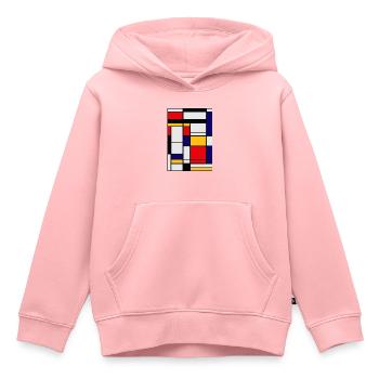 Abstrakte Malerei - Kinder Premium Organic Hoodie - Rosa - Vorne - AI Model Kid Female (0cm)