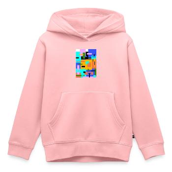 Abstrakte Malerei - Kinder Premium Organic Hoodie - Rosa - Vorne - AI Model Kid Female (0cm)