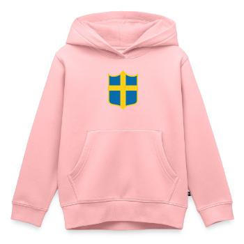 Suède - Sweat Premium à capuche enfant bio - rose - Devant - AI Model Kid Female (0cm)