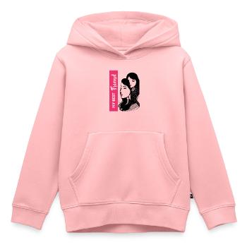 MY BEST FRIENDS - Sweat Premium à capuche enfant bio - rose - Devant - AI Model Kid Female (0cm)
