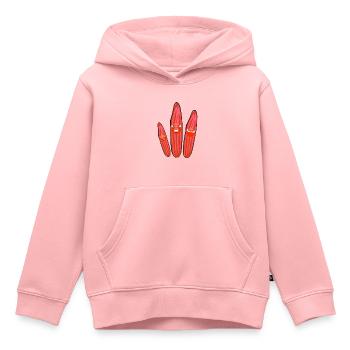 Angry cucumber, cucumbers, comic, cucumber - Kids Premium Organic Hoodie - rose - Front - AI Model Kid Female (0cm)