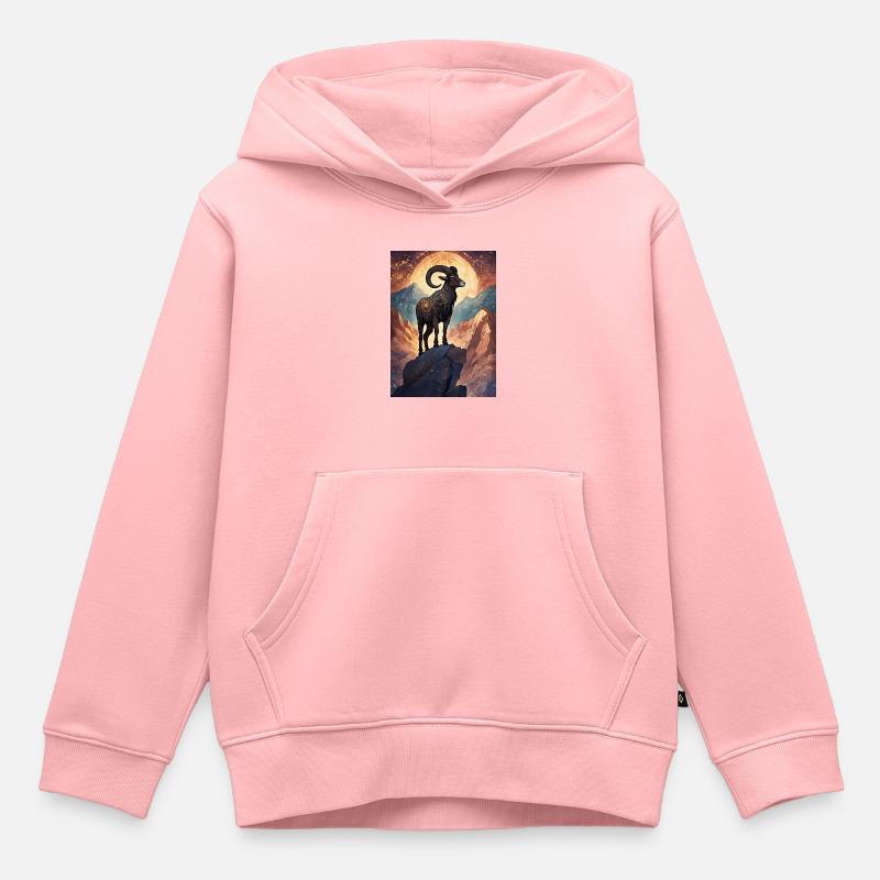 Sternzeichen Steinbock - Kinder Premium Organic Hoodie - Rosa