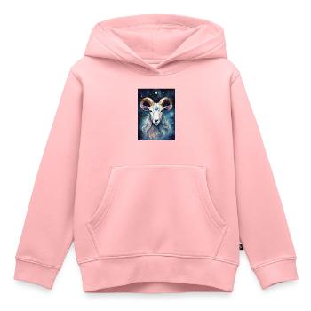 Sternzeichen Steinbock02 - Kinder Premium Organic Hoodie - Rosa - Vorne - AI Model Kid Female (0cm)