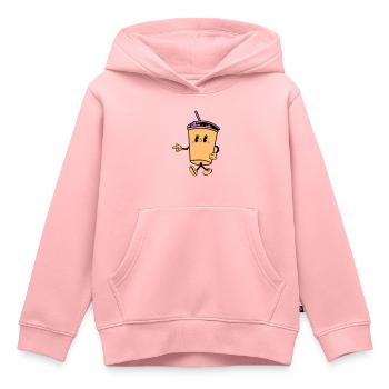 drink cartoon - Kinder Premium Organic Hoodie - Rosa - Vorne - AI Model Kid Female (0cm)