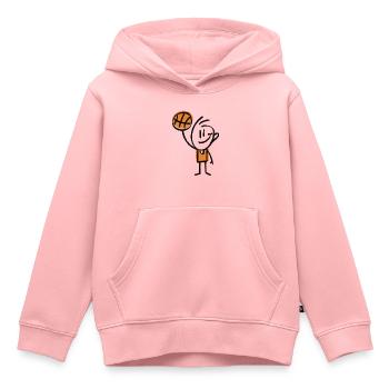 Basketball Stick Figure - Kids Premium Organic Hoodie - rose - Front - AI Model Kid Female (0cm)