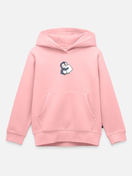 Pastell-Kuschelpinguin - Kinder Premium Organic Hoodie - Rosa