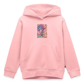 Darter - Sweat Premium à capuche enfant bio - rose - Devant - AI Model Kid Female (0cm)