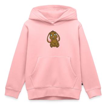 Süßer Hase mit Schlappohren - Kinder Premium Organic Hoodie - Rosa - Vorne - AI Model Kid Female (0cm)