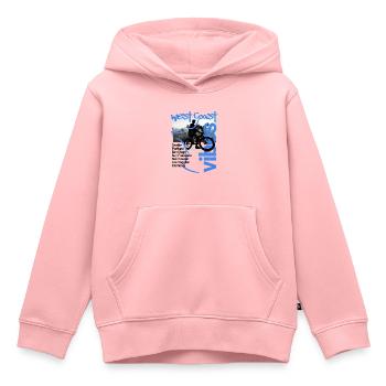 West Coast Vibes Noirmoutier - Kids Premium Organic Hoodie - rose - Front - AI Model Kid Female (0cm)
