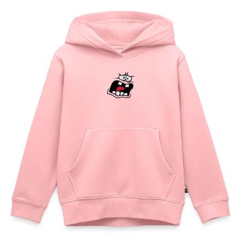 Schreiendes Ängstliches Comic Cartoon Gesicht - Kinder Premium Organic Hoodie - Rosa - Vorne - AI Model Kid Female (0cm)