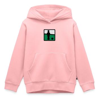 Kicker - Kinder Premium Organic Hoodie - Rosa - Vorne - AI Model Kid Female (0cm)