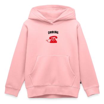 Téléphone vintage qui sonne - Sweat Premium à capuche enfant bio - rose - Devant - AI Model Kid Female (0cm)