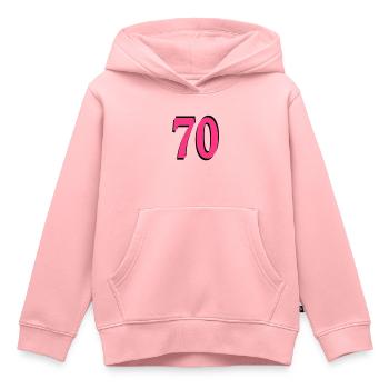 70th Birthday - Kids Premium Organic Hoodie - rose - Front - AI Model Kid Female (0cm)