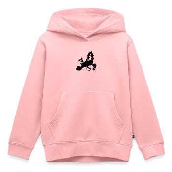 carte de l' Europe europ europa - Sweat Premium à capuche enfant bio - rose - Devant - AI Model Kid Female (0cm)