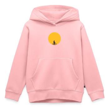 fahrrad sonne sommer rund kreis logo sihouette fah - Kinder Premium Organic Hoodie - Rosa - Vorne - AI Model Kid Female (0cm)