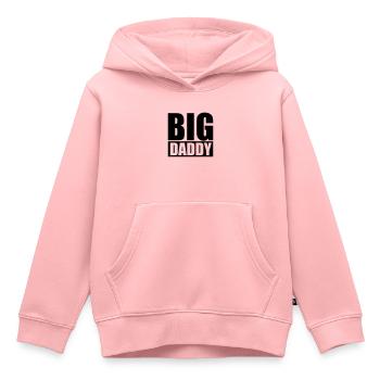 Logo du père père Big Daddy père héros de la journ - Sweat Premium à capuche enfant bio - rose - Devant - AI Model Kid Female (0cm)